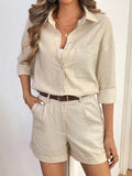 Conjunto Feminino Short e Blusa 100% AlgodÃ£o Jasmine Damasco