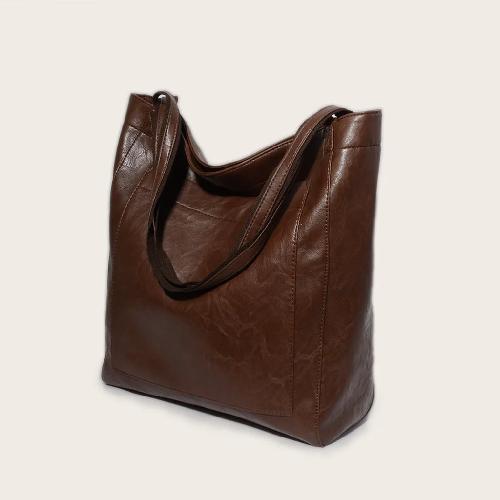 Damen-Schultertasche aus veganem Leder mit groÃŸzÃ¼gigem Stauraum