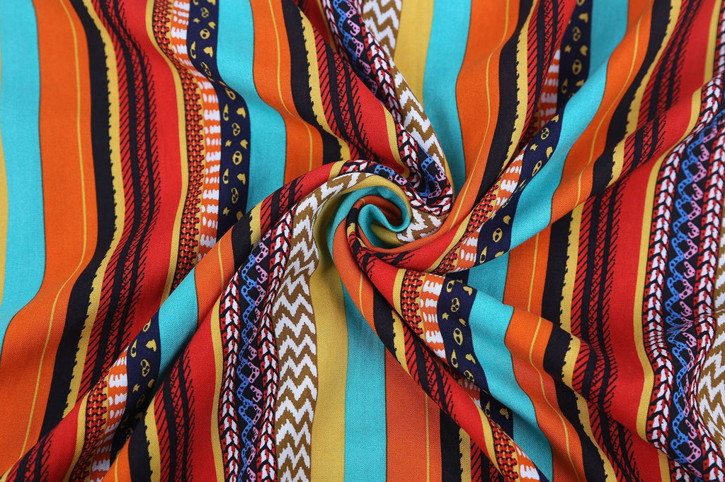 New Shirt Collar Color Strip Button Belt Beach Cover up