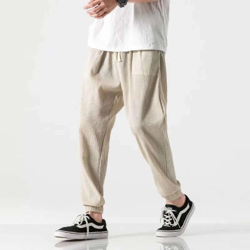 Herren Sommer Hose In Beige