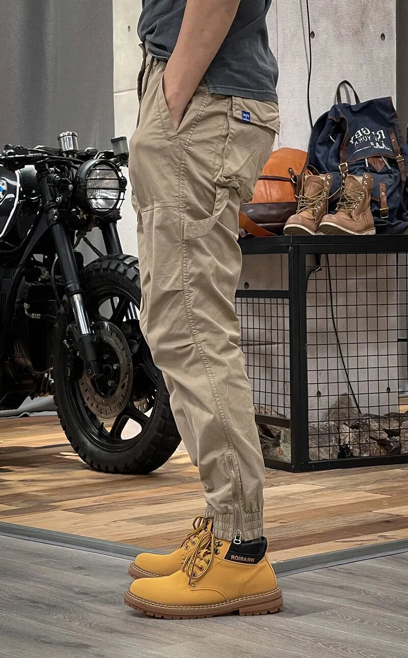 Retro Herren Latzhose Mit Mehreren Taschen Und Elastischer Taille