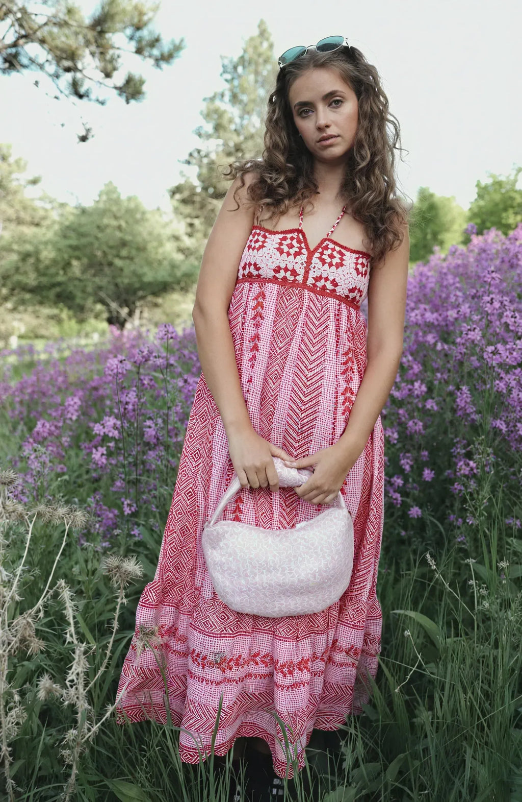 BÃ¶hmisches Maxikleid mit Stickerei