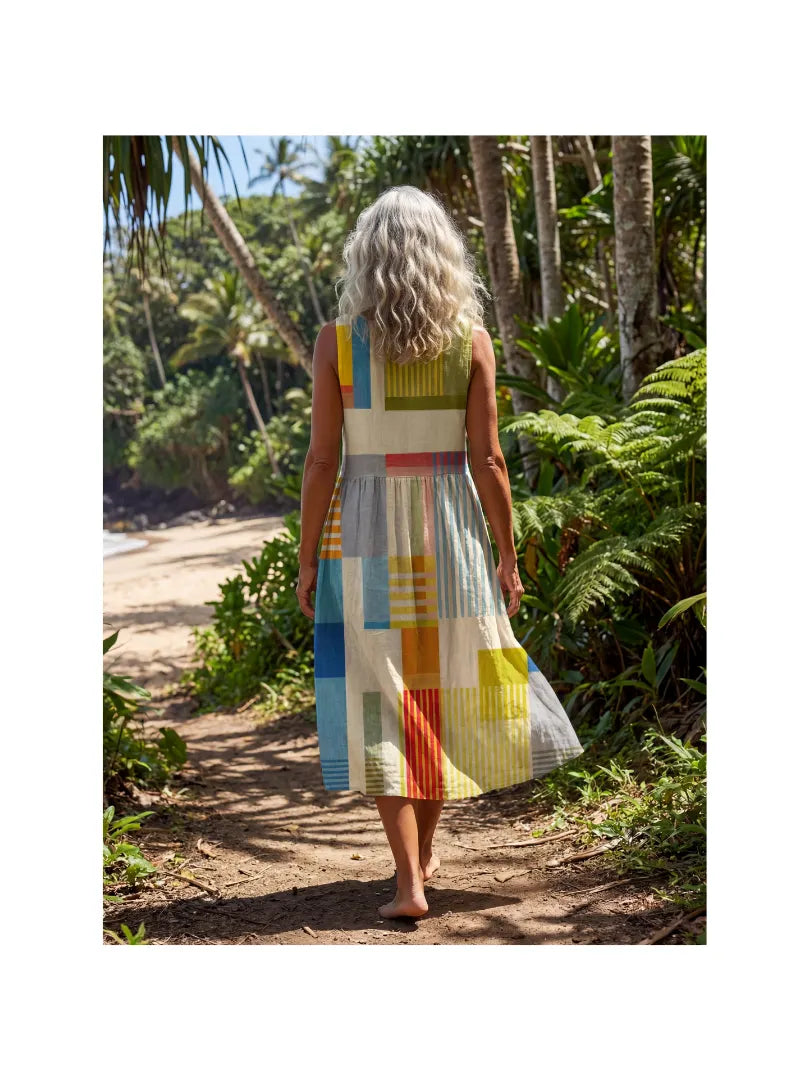 Esme | Painted Block Midi Dress