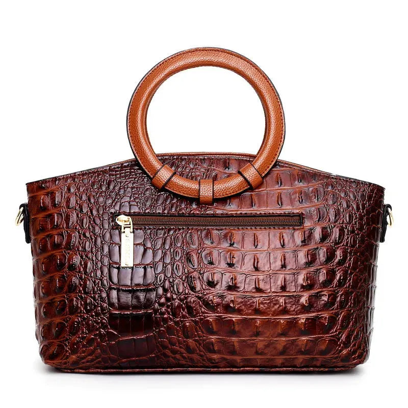 RAISA | Luxe Tas Vintage Tas Met Croco Textuur - Klassiek & Modieus