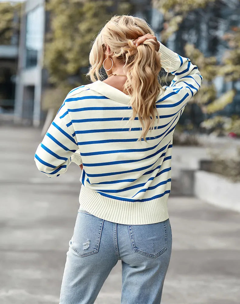 Mila | Klassisk striksweater med striber