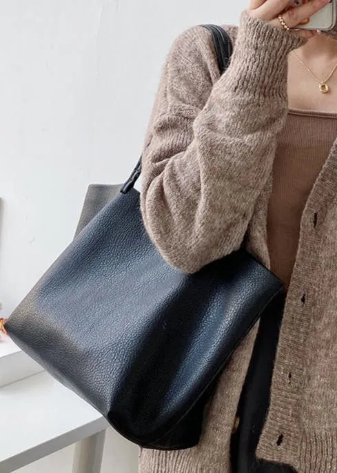 Large Leather Shopper Bag