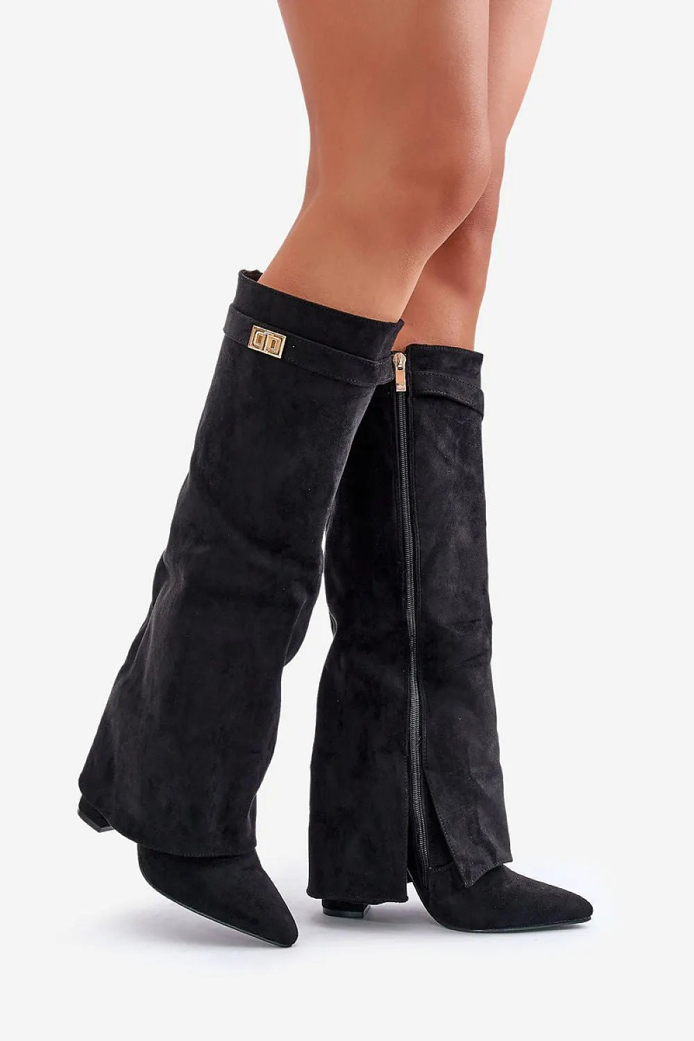Kiara | Elegant Knee-High Boots with Buckle