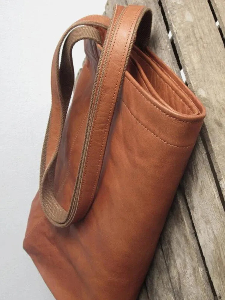 Damen-Schultertasche aus veganem Leder mit groÃŸzÃ¼gigem Stauraum