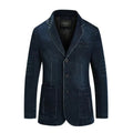 Herren Denim Baumwolle Blazerjacke