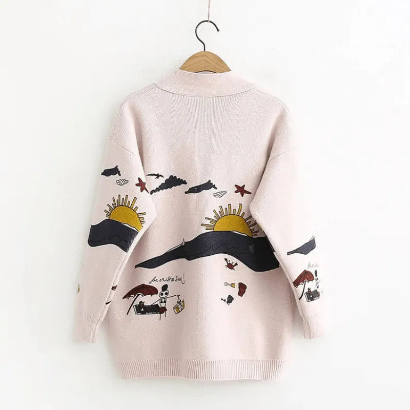 Verspielter Oversized Cardigan