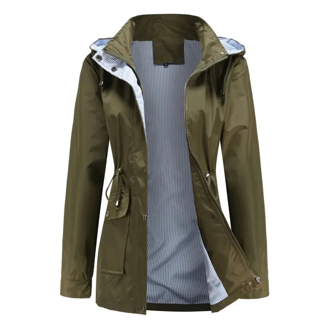 MAEVE | Regenjas Dames Met Zakken & Afneembare Capuchon – Waterafstotend & Ideaal Voor Herfstweer