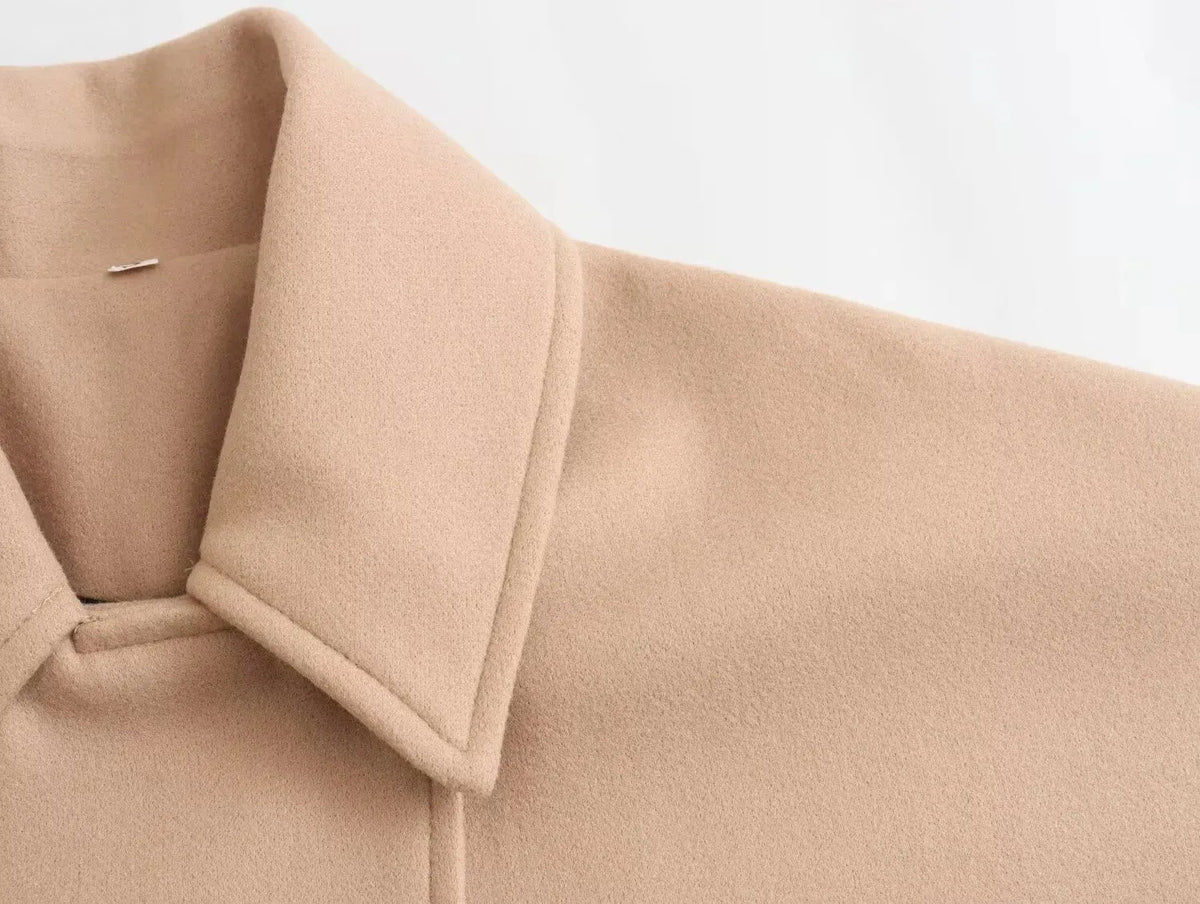 ISOLDE | Nette Wollen Damesjas / Trenchcoat – Tijdloze Elegantie en Warmte