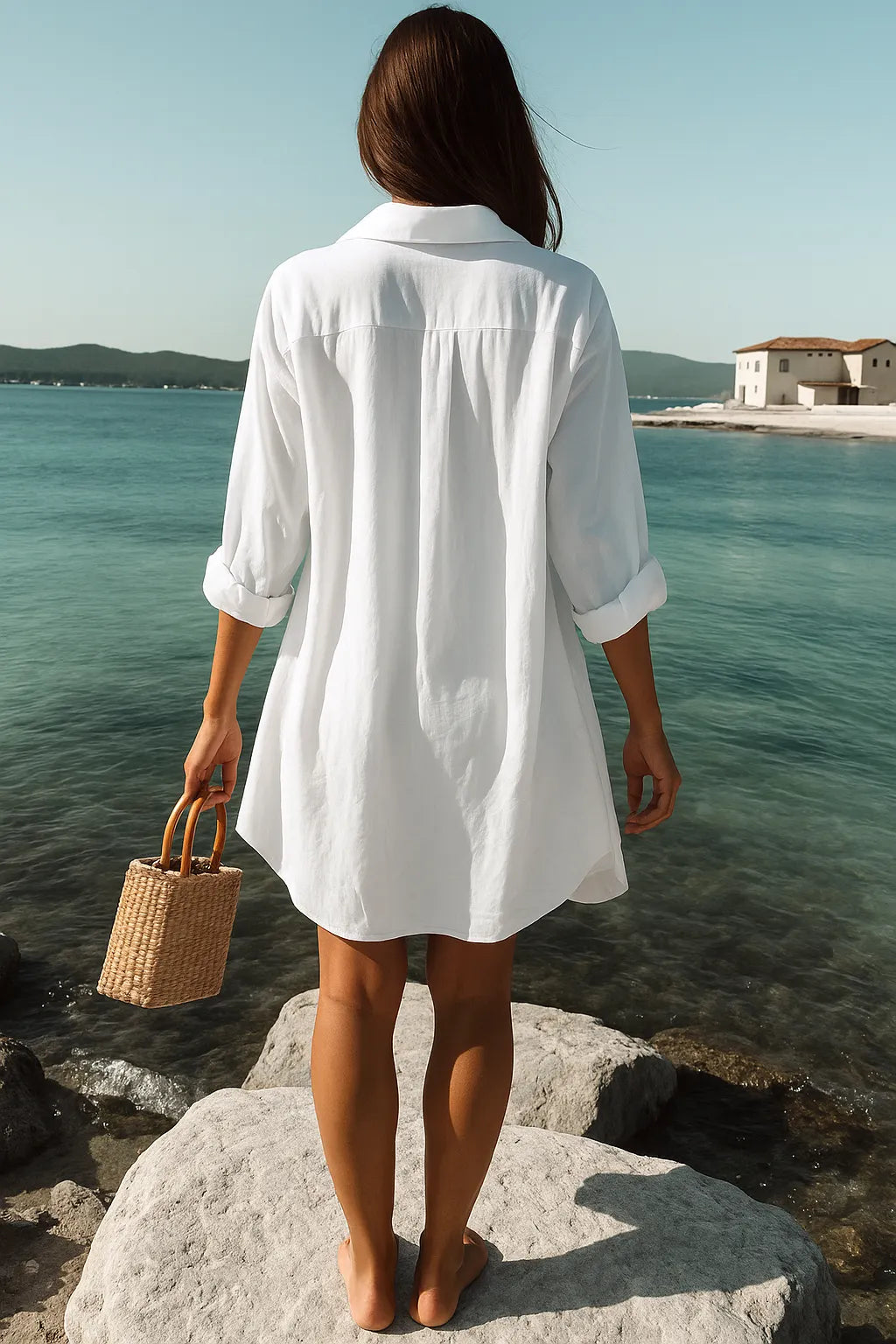 Pattie | Stylish White Shirt Dress