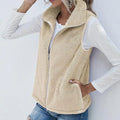 MAURA | Warme Dames Teddy Gilet Vest Met Rits – Warm, Praktisch & Ideaal Voor Het Najaar