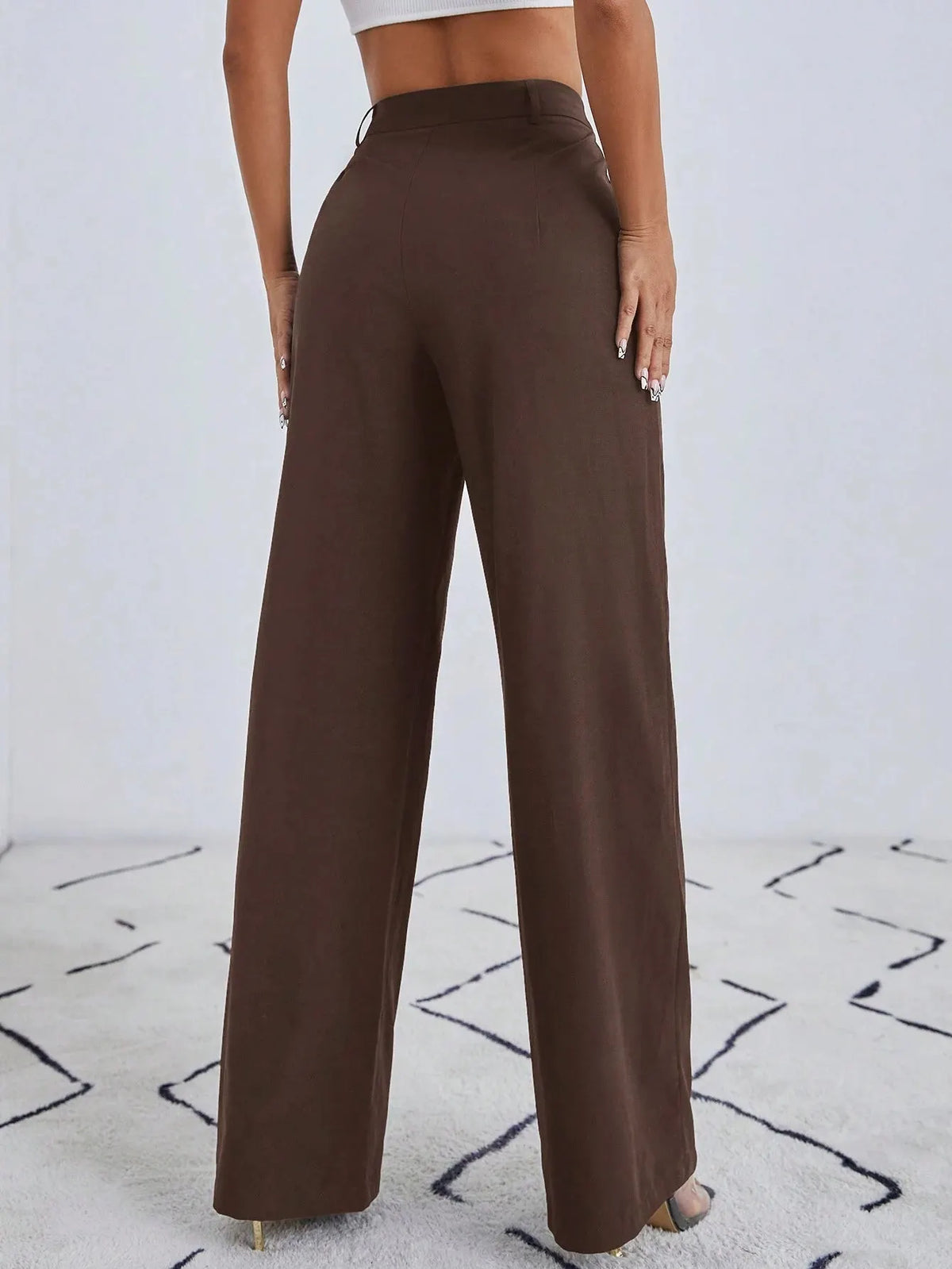 CalÃ§a Feminina Pantalona Marrom