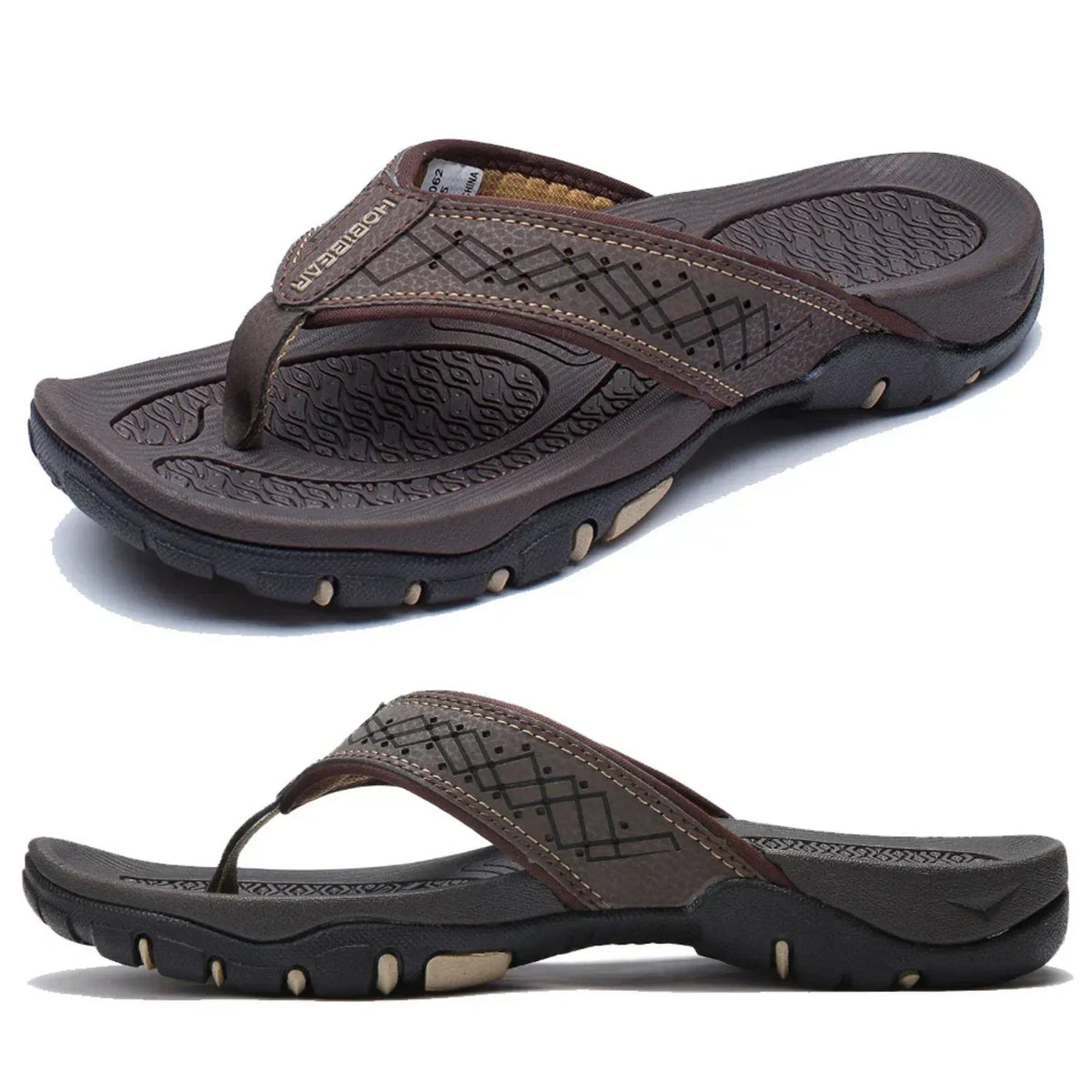 Herren Schwarz Outdoor Sandalen Robust
