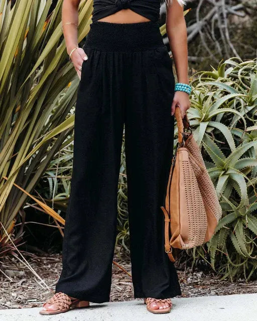 MAYA | Sommerliche Hose mit hoher Taille