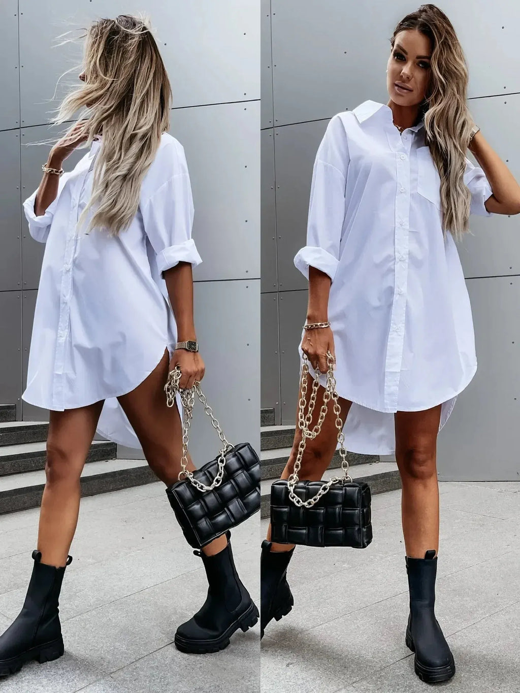 ISABELLE | Witte Blouse Jurk Voor Dames - Stijlvol & Elegant