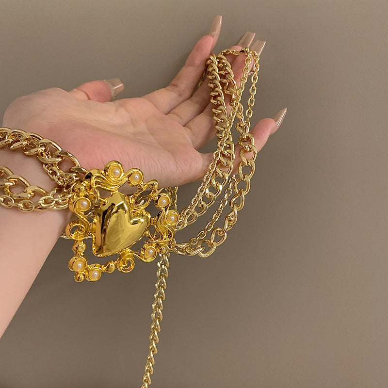 Love Multilayer Gold Waist Chain