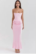 Abriana | Luxury Strapless Satin Evening Dress