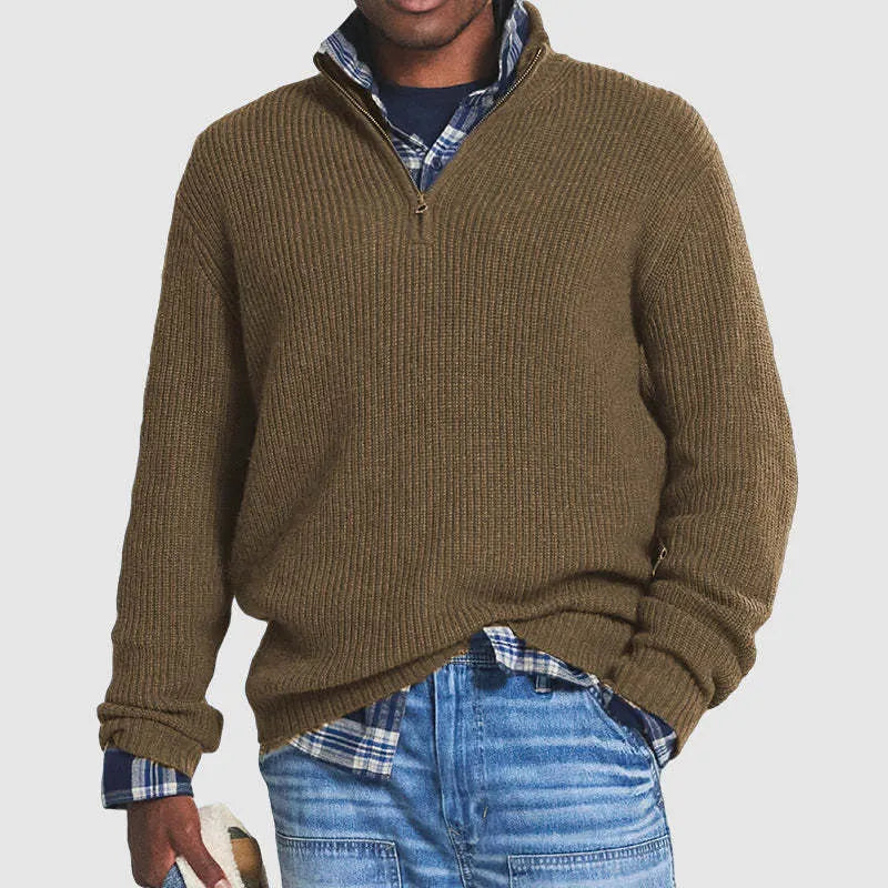 Herren Pullover Mit Halbem ReiÃŸverschluss