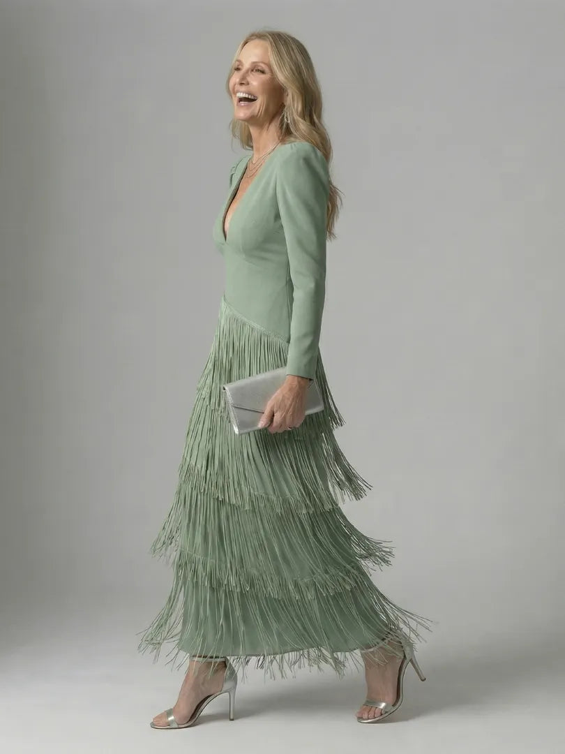 Noren | Fringe Layer Midi Dress
