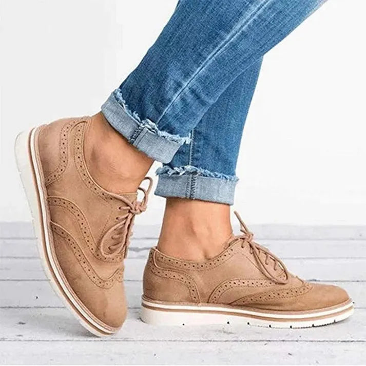 Damen Lederschuhe mit SchnÃ¼rsenkeln