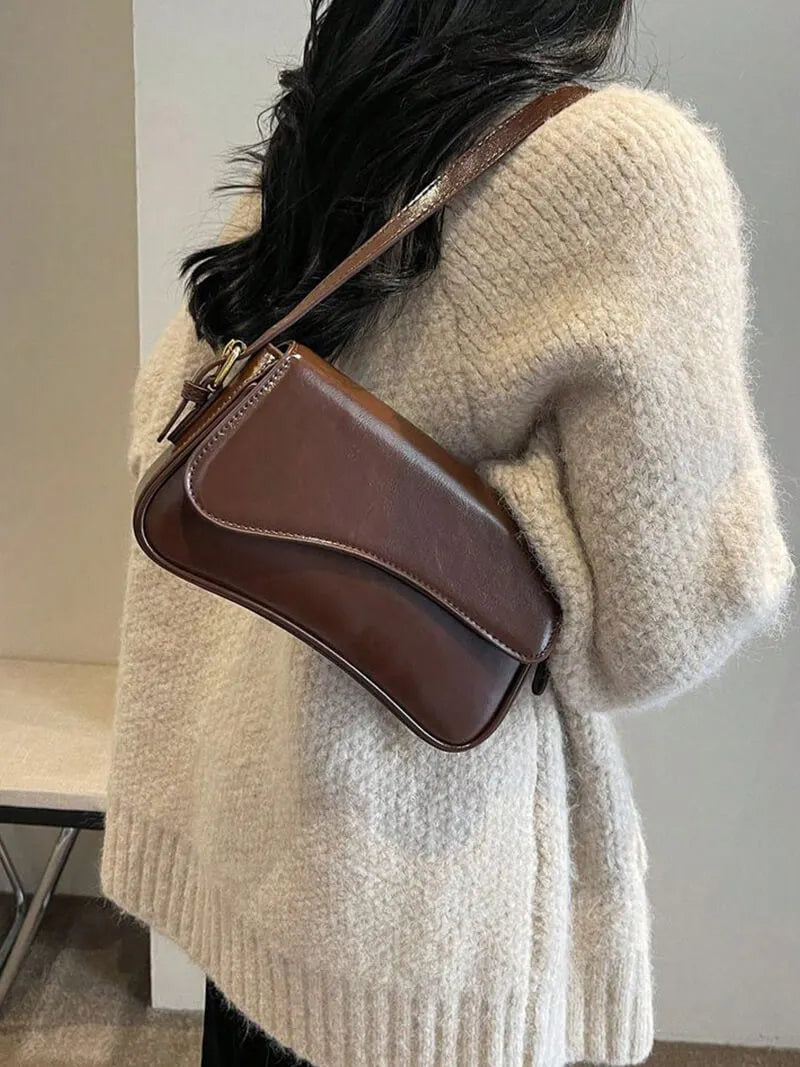 JANITA | Dames Schouder Tas Met strak & Golvend Design - Veelzijdig, Luxe & Modieus