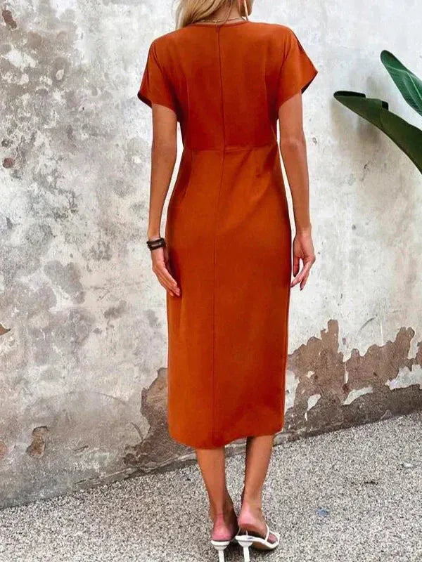 Lottie | Cross-Over Midi Dress