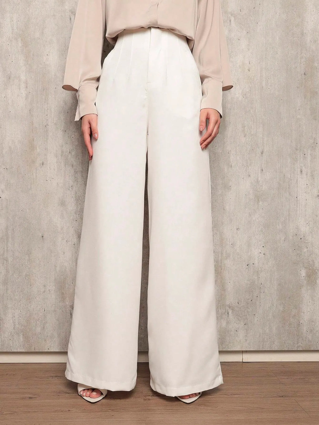 CalÃ§a Feminina Alfaiataria Pantalona Branco