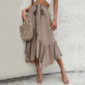 RIONARA | Dames Rok Met Ruches en Strik Design - Zomers & Luchtig