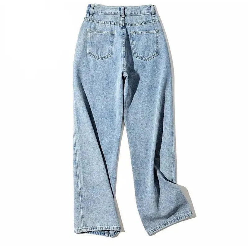 GIORGIA | Dames Jeans Met Hoge Taille En Asymmetrische Riem – Comfortabel, Eigentijds & Ultra-Flatterend