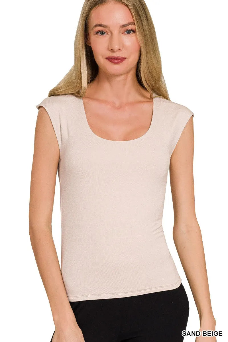 Zenana Double Layered Sleeveless Top
