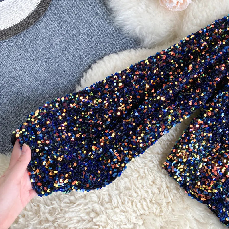 FLEUR | One Shoulder Glitter Top Voor Dames â€“ Elegant, Opvallend, Comfortabel
