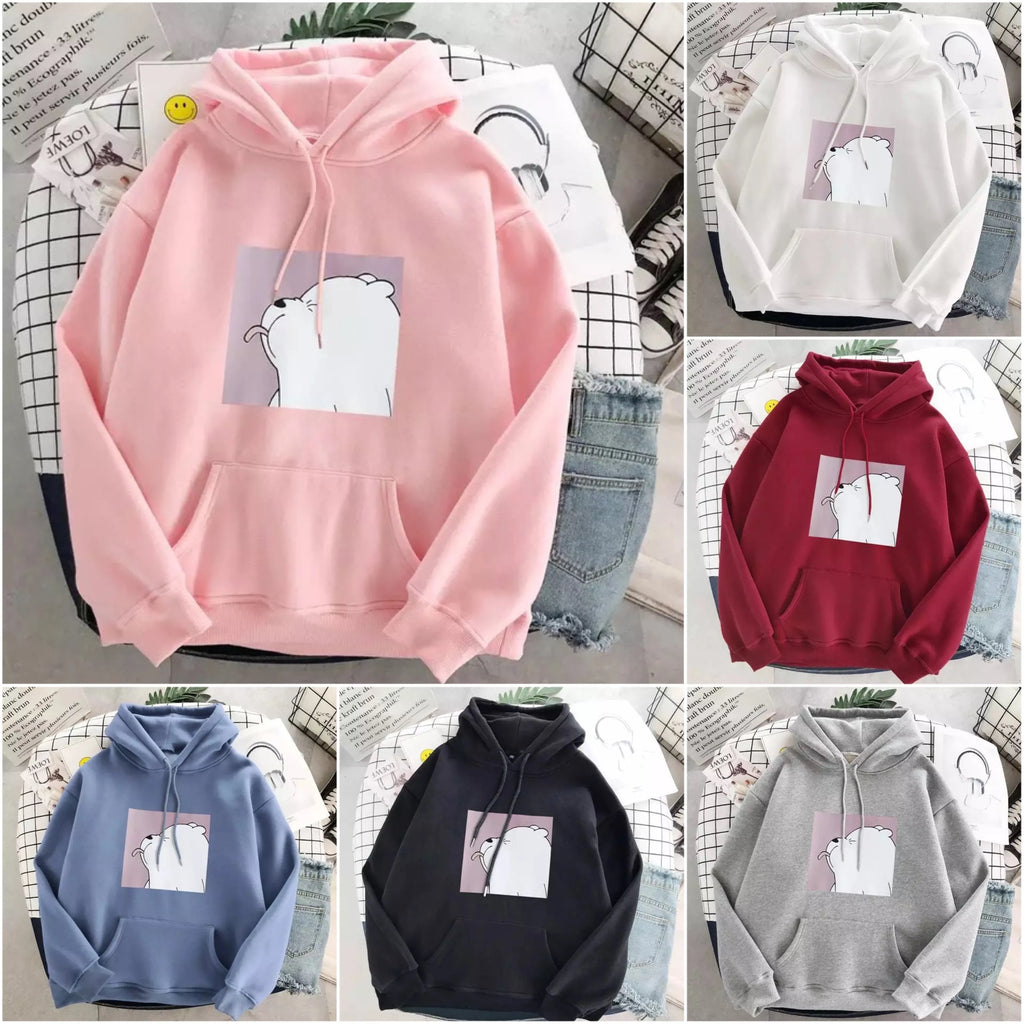 Unisex Oversize-Hoodie mit EisbÃ¤r-Aufdruck und weichem Material