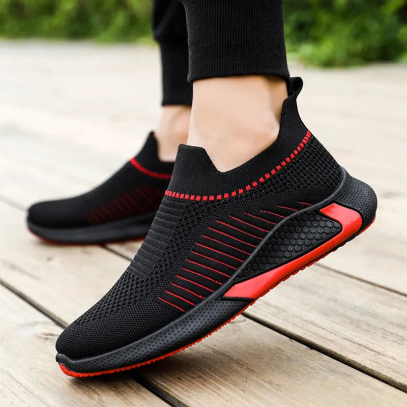 Atmungsaktive Herren Sneaker Mit Streifendesign