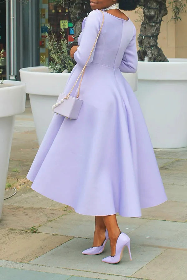 3/4-Ã„rmel Swing-Kleid