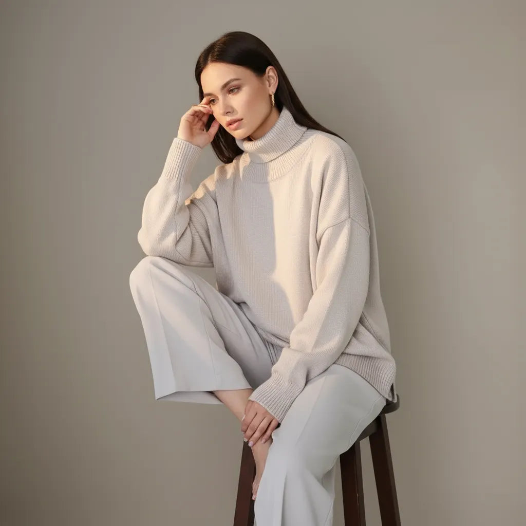 Lindsay Zeitloser Oversized Rollkragenpullover