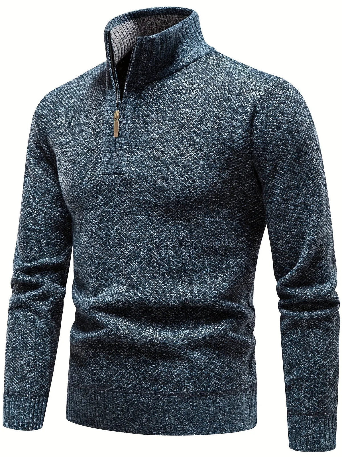 Stilvoller, Lässiger Pullover Mit Halbem Reißverschluss
