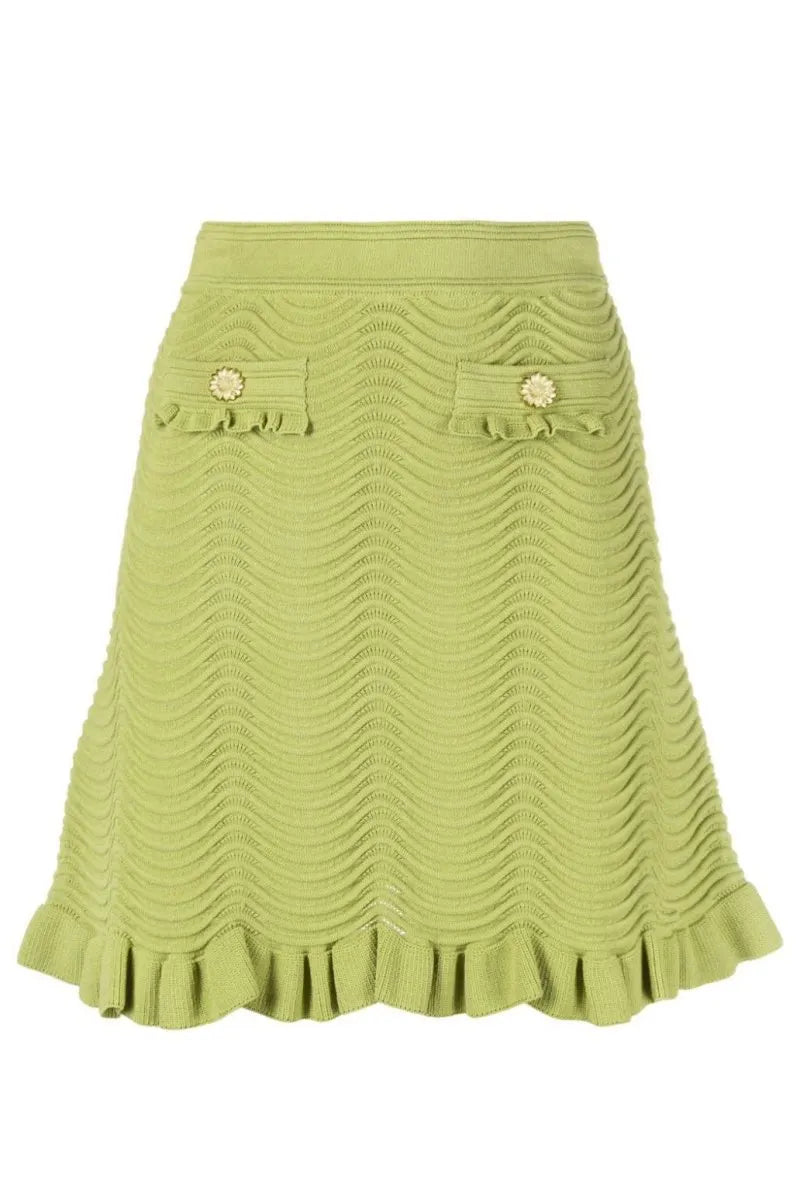 Retro-Chic Strick Set mit Rüschen
