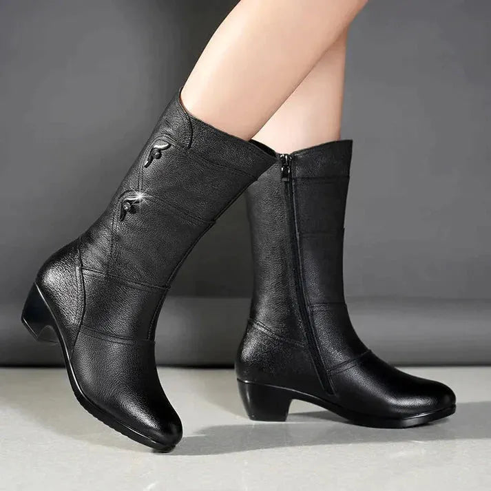 – Winterstiefel aus Leder – Damen