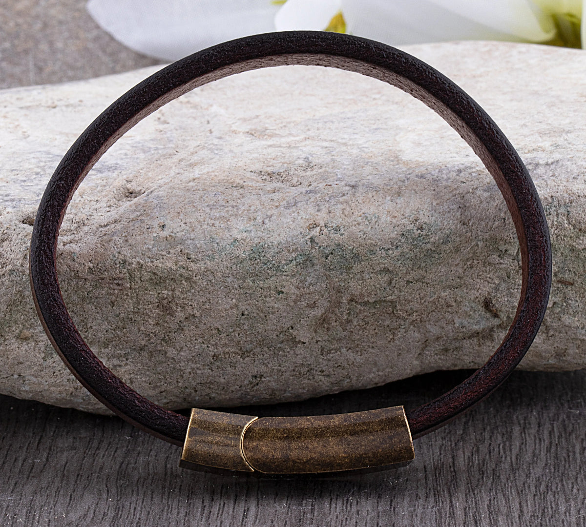 Robuste Lederarmband mit MessingschlieÃŸe