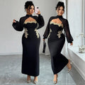 Robe longue de soirÃ©e dÃ©colletÃ© broderie coupe sirÃ¨ne