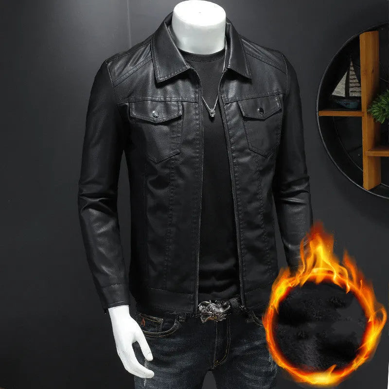 Herren-Lederjacke im Vintage-Stil