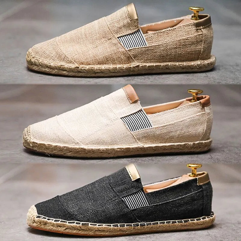 Stilvolle Leichte Canvas Loafer Für Herren