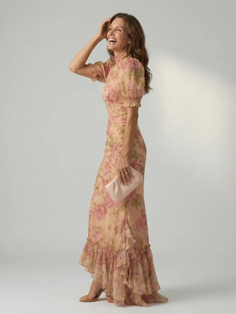 Vianne | Gentle High Neck Maxi Dress