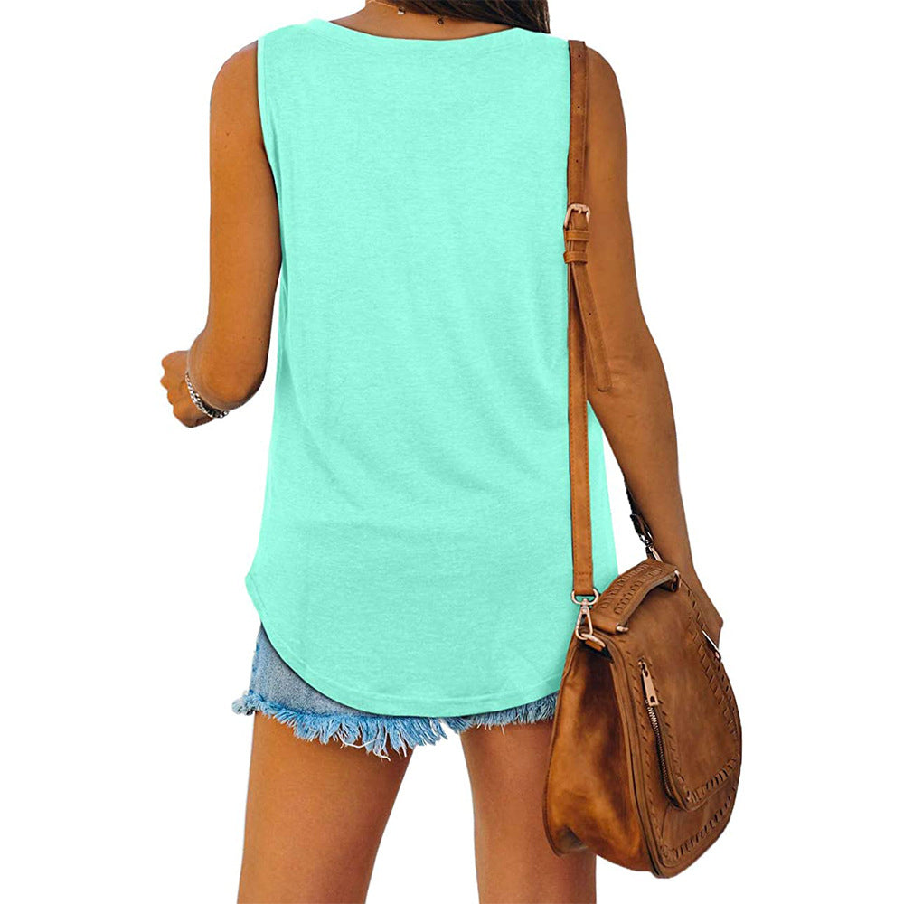 Mckayla Jersey V-Ausschnitt Tank-Top
