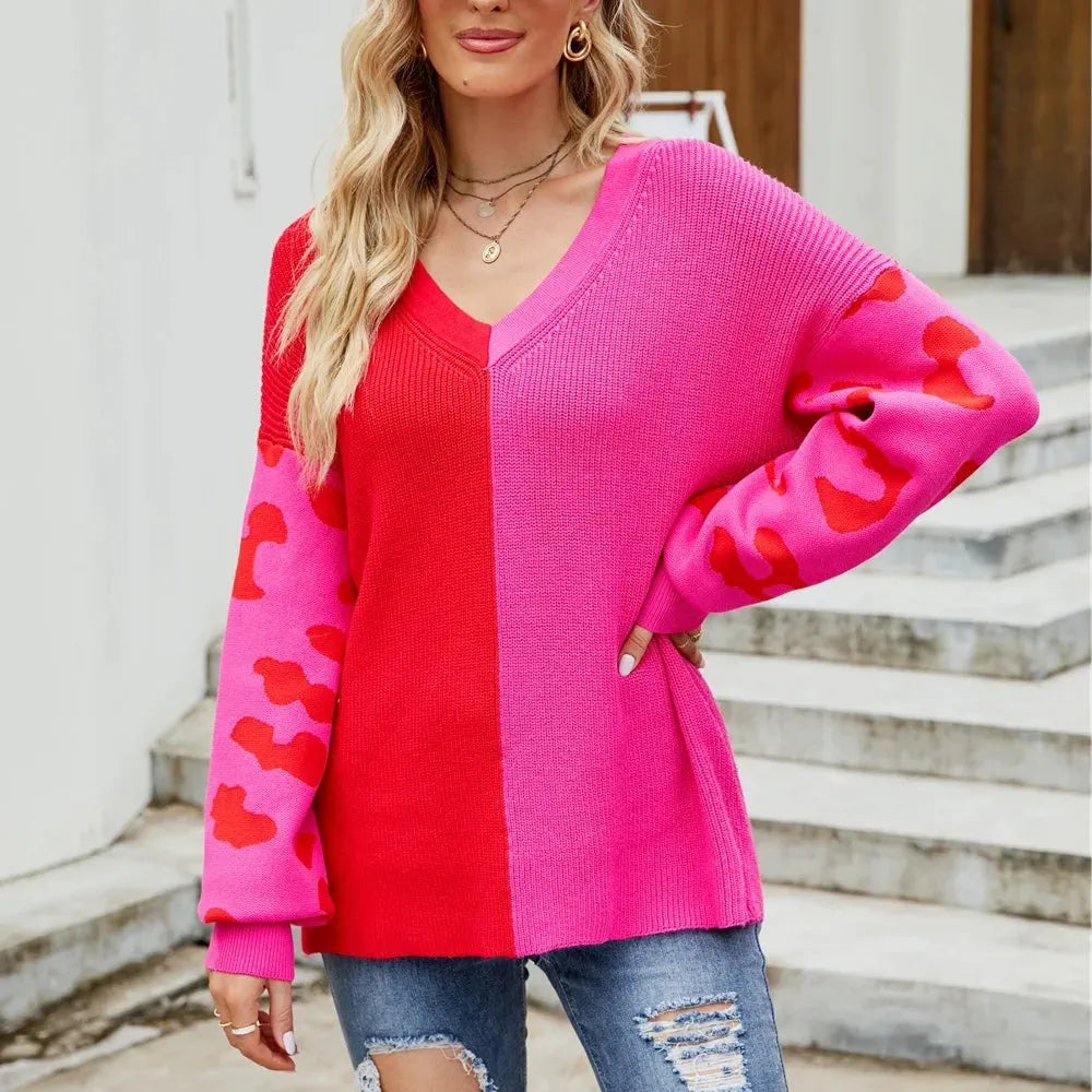 Frederica Zeitloser Colorblock Strickpullover
