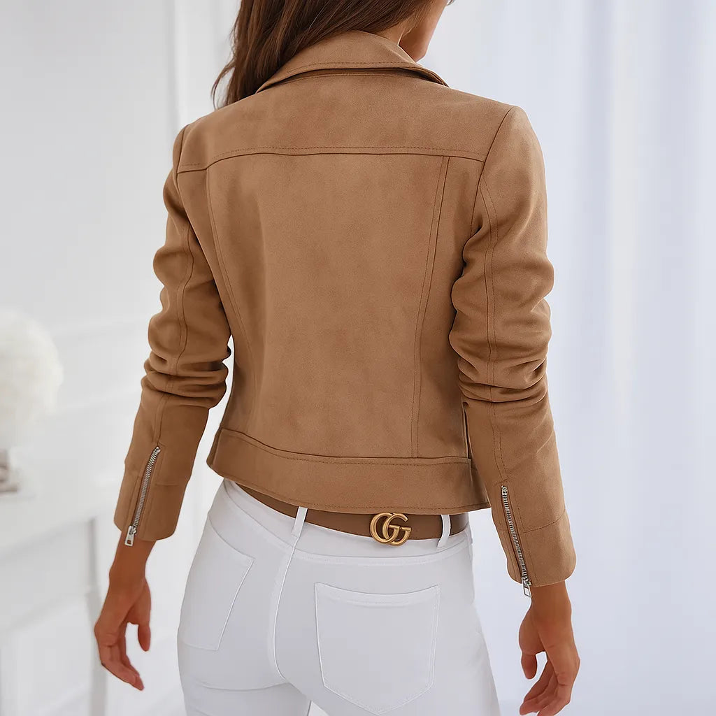 Jasrita | Suede Biker Jacket