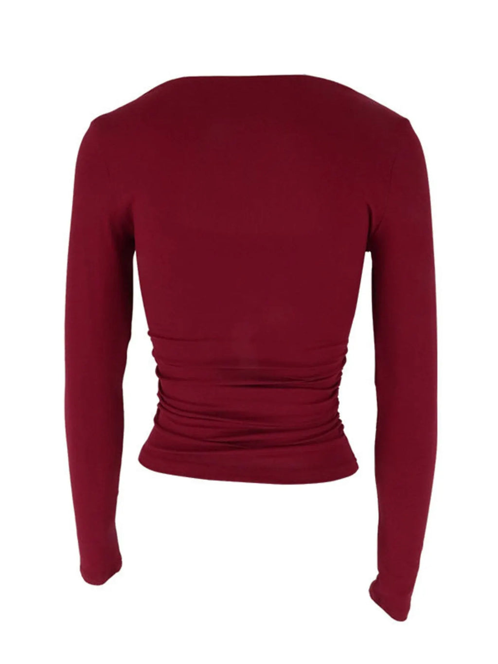 Square Neck Slim Fit Long Sleeve T-Shirt